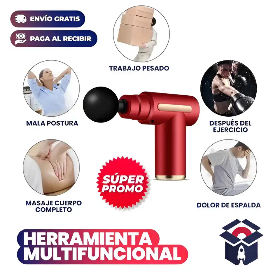 PortaRelief® | Masajeador Muscular Profesional  + Guia Definitiva GRATIS